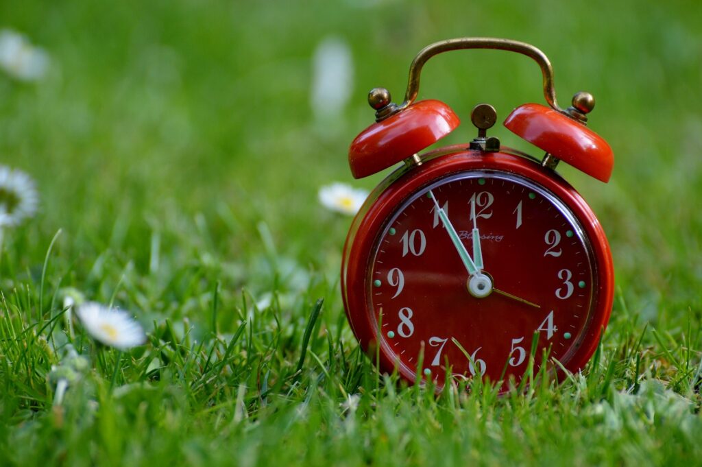 zegar z godziną za pięć dwunasta symbolizuje południe życia i możliwość osiaganięcia tego, co chcemy, i nie jest za późno na rozwój